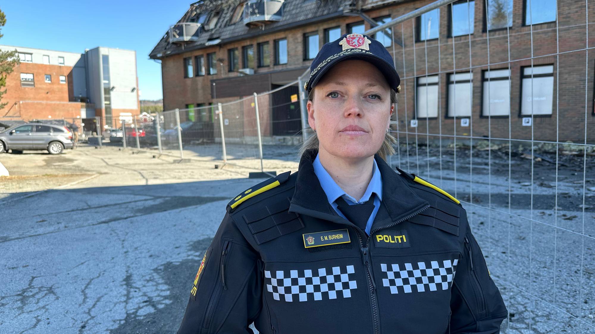 Etterforskningsleder Ellen Mari Burheim i Stjørdal etter brann