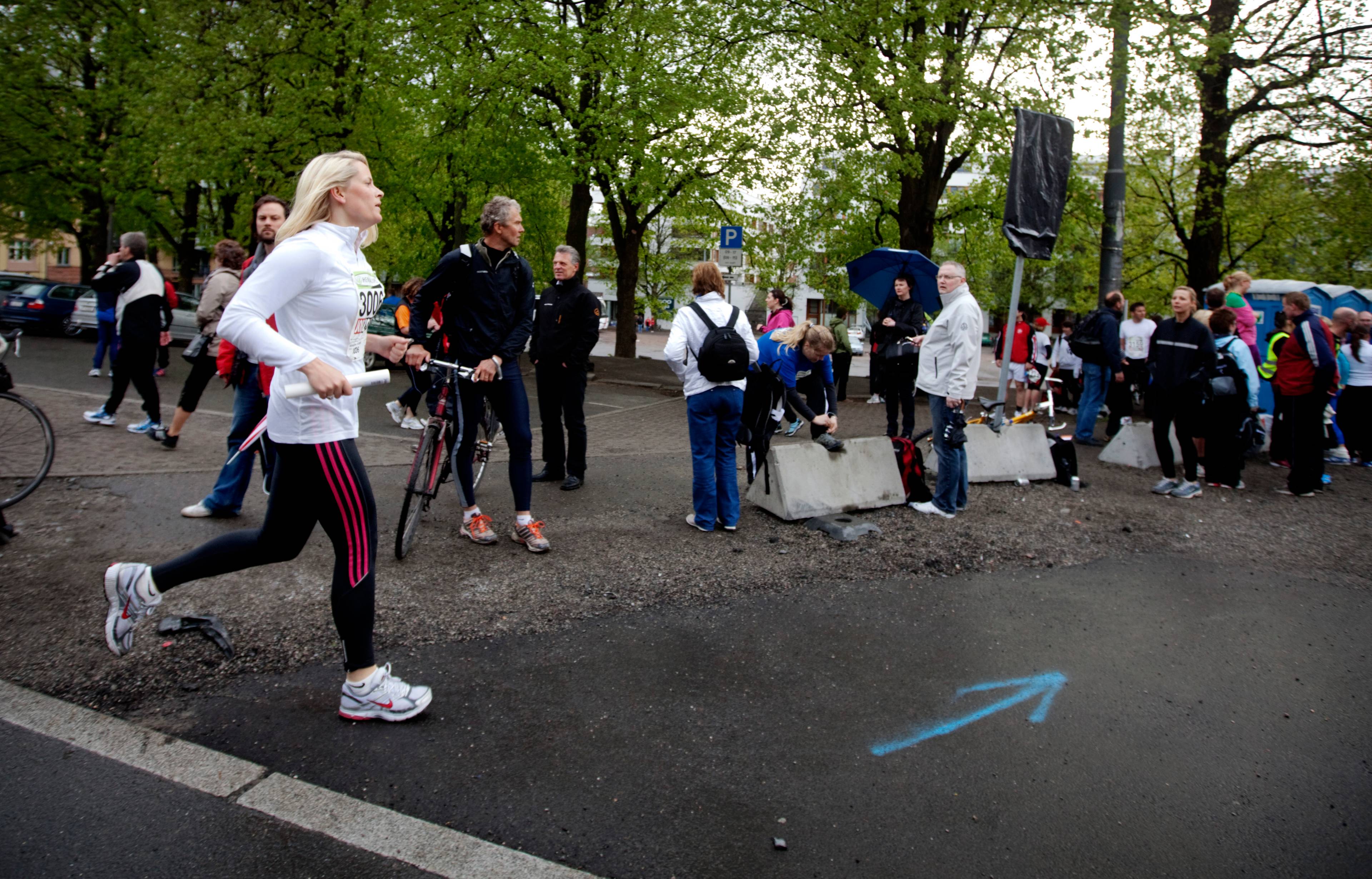 mette marit løp holmenkollstafetten i 2009