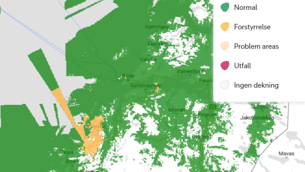 Trøbbel med mobil og internett i Gildeskål og Bodø