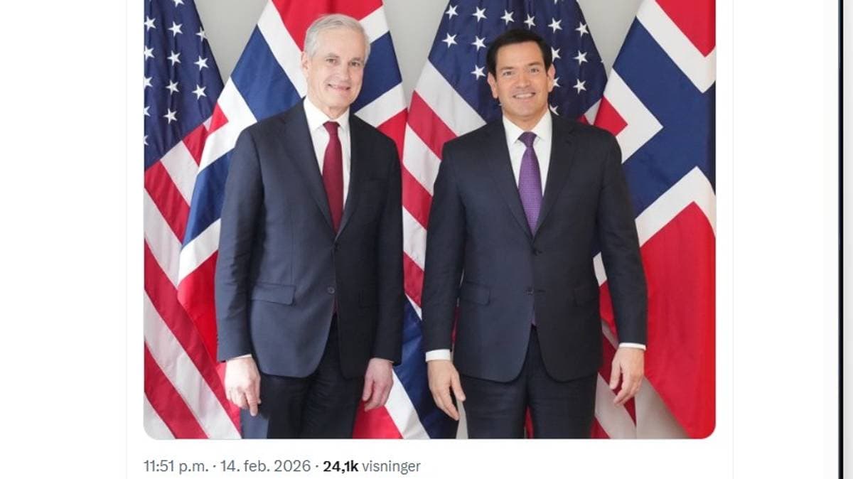 Rubio etter møte med Støre: Ser frem til å samarbeide med Norge