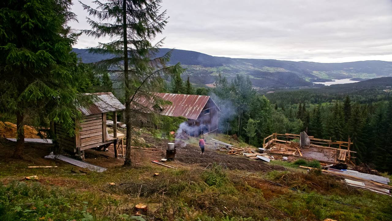 Øvre Brekkebakkane i Valdres på sommaren