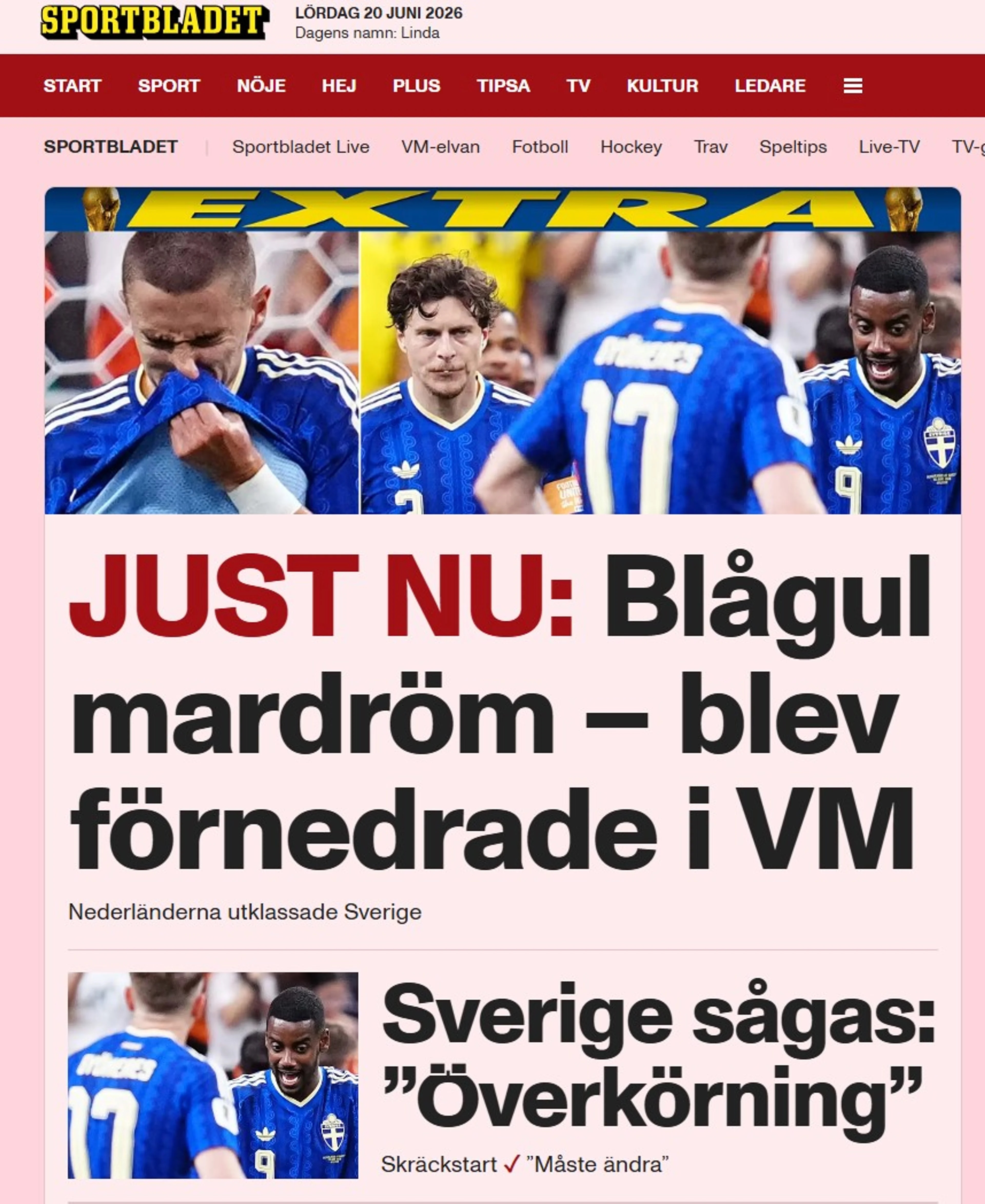 skjermdump Sverige