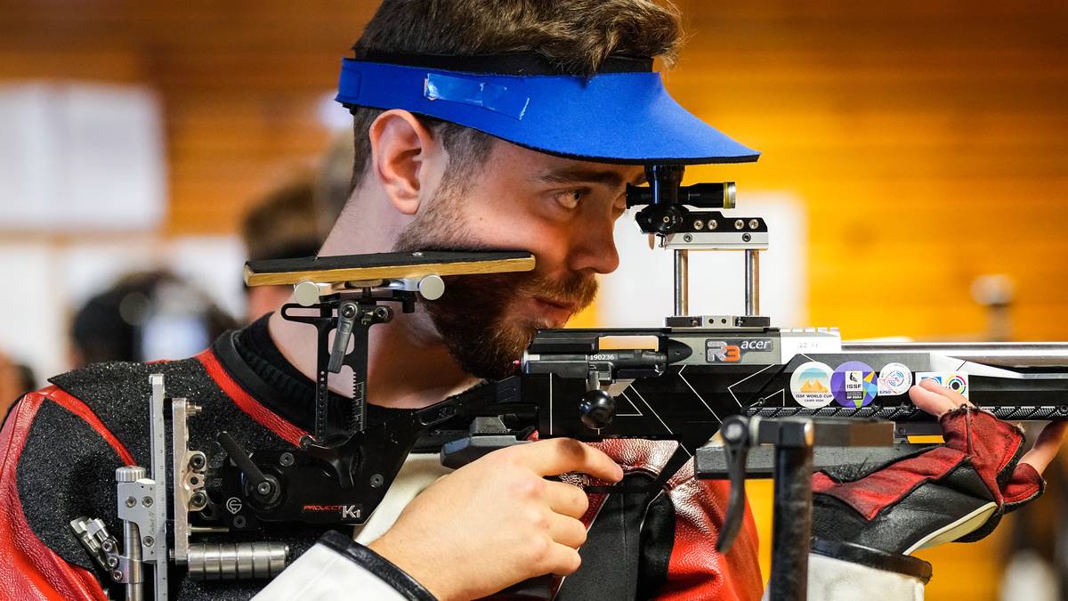 Jon-Hermann Hegg utenfor pallen i VM i rifle