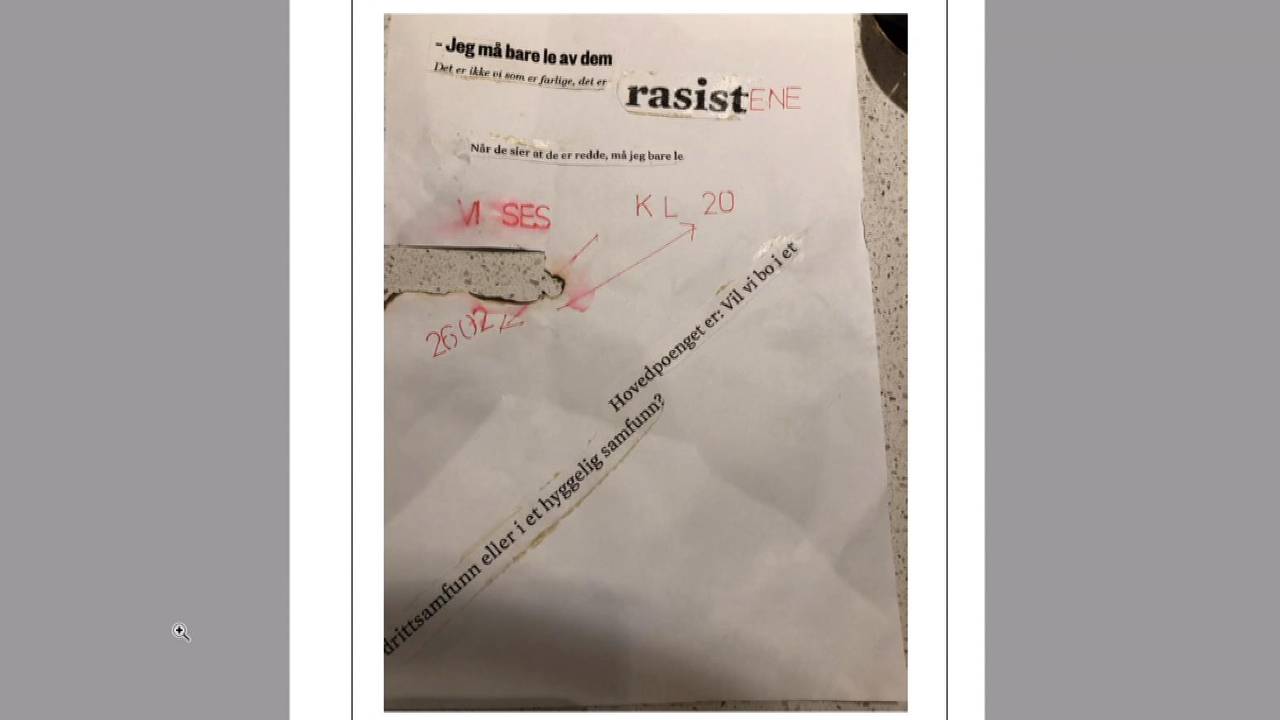 Dette brevet ble sendt til ekteparet Tybring-Gjedde.