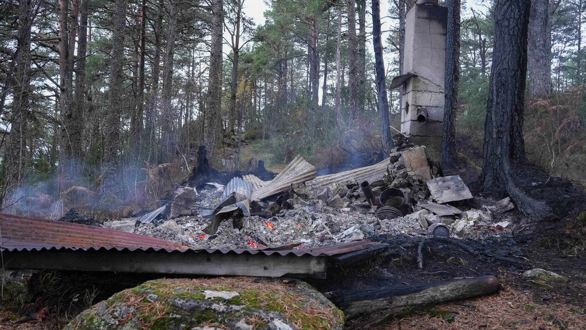 Hyttebrann på Emblemsfjellet