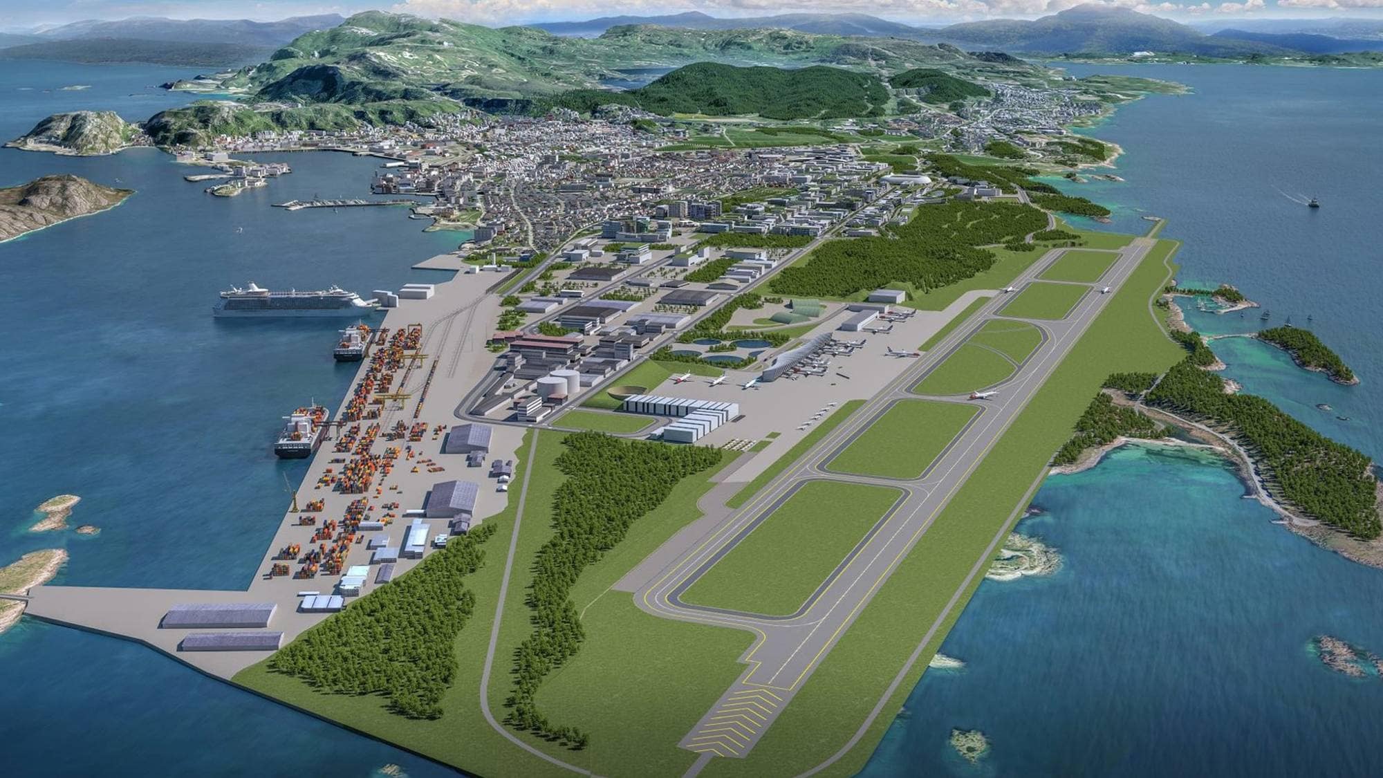 Første spadetak på Bodø lufthavn og prosjektet ny by ny flyplass NRK