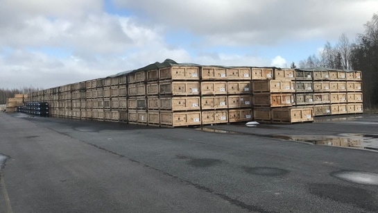 I gang med å fjerne batteriberg