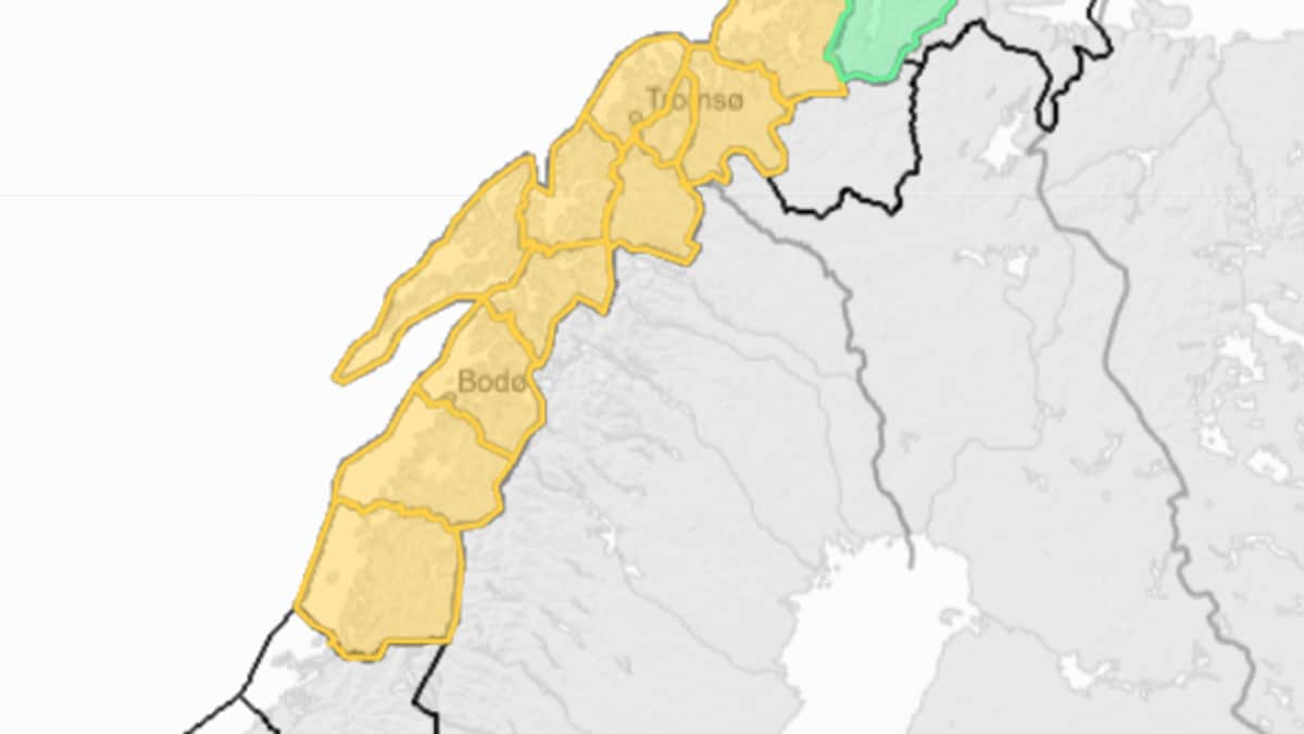 I dag er det gult farevarsel for snøskred i store deler av Nordland