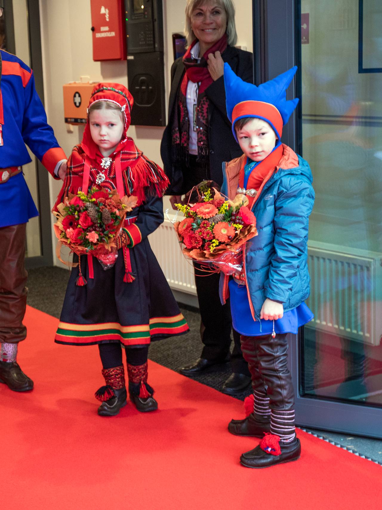 Blomsterbarn under åpning av sametinget 2021.