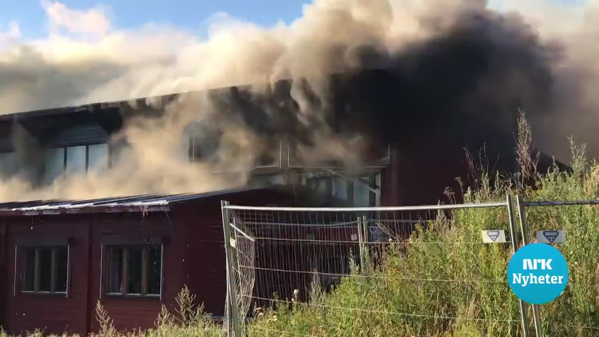 Brann i skole på Lillestrøm