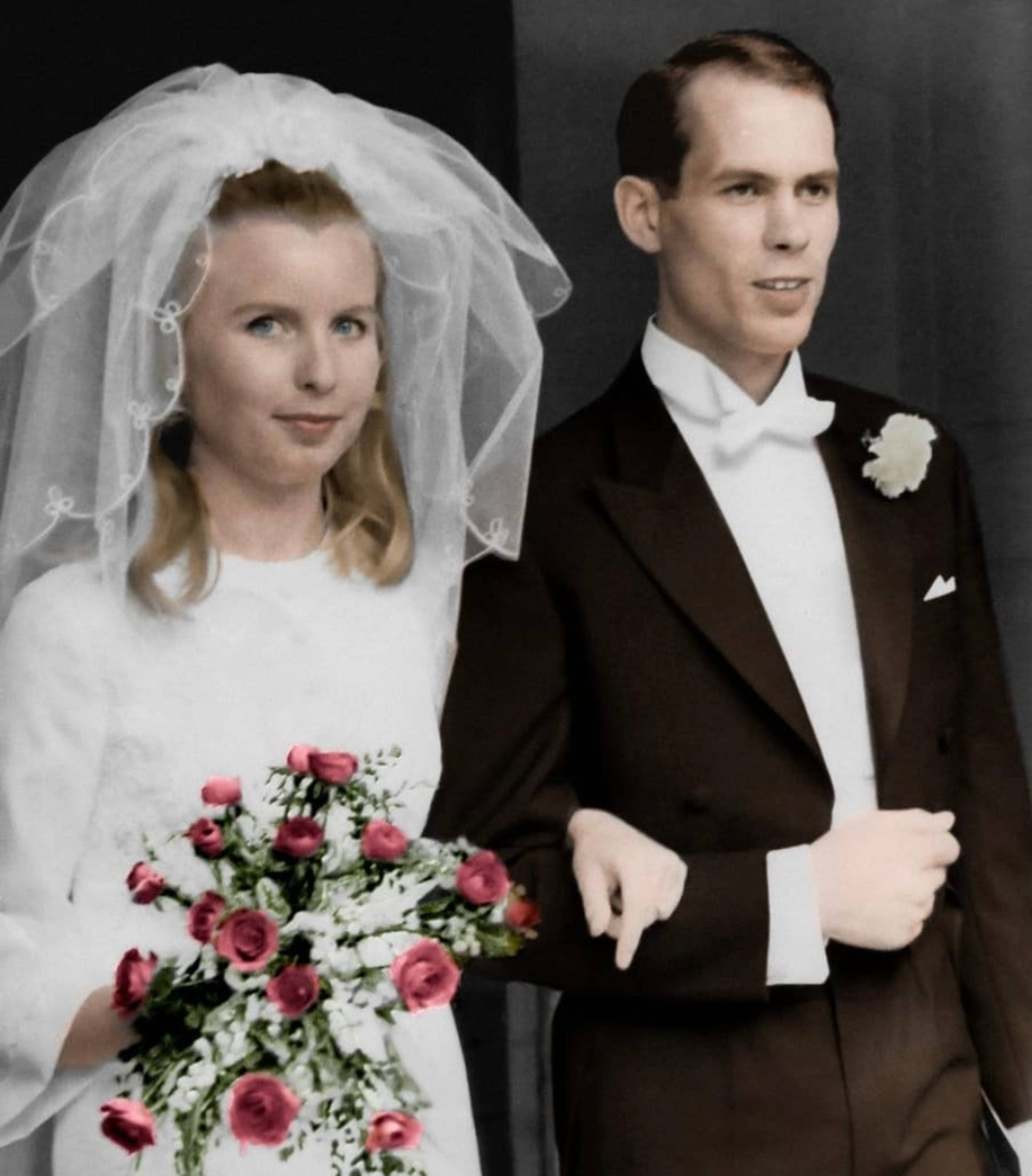 Et gammelt brudebilde av et ektepar.