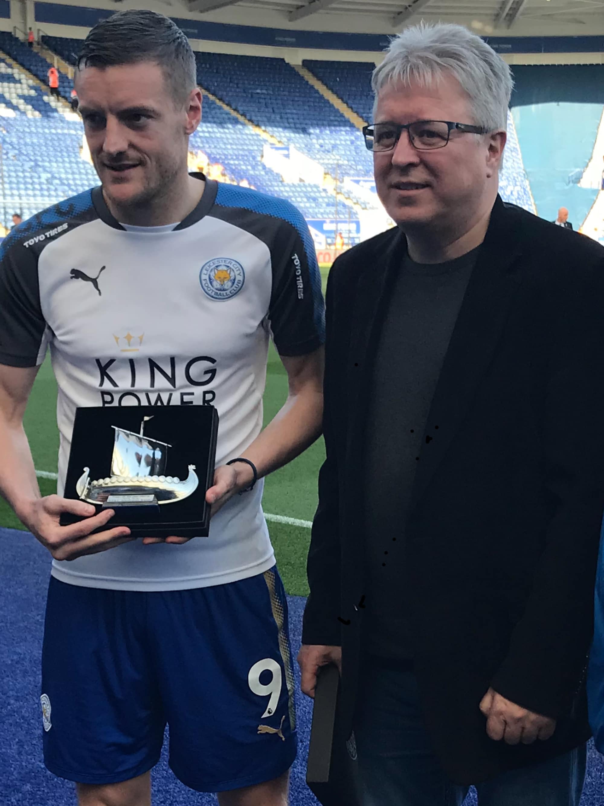Jamie Vardy og Per Arne Hansen