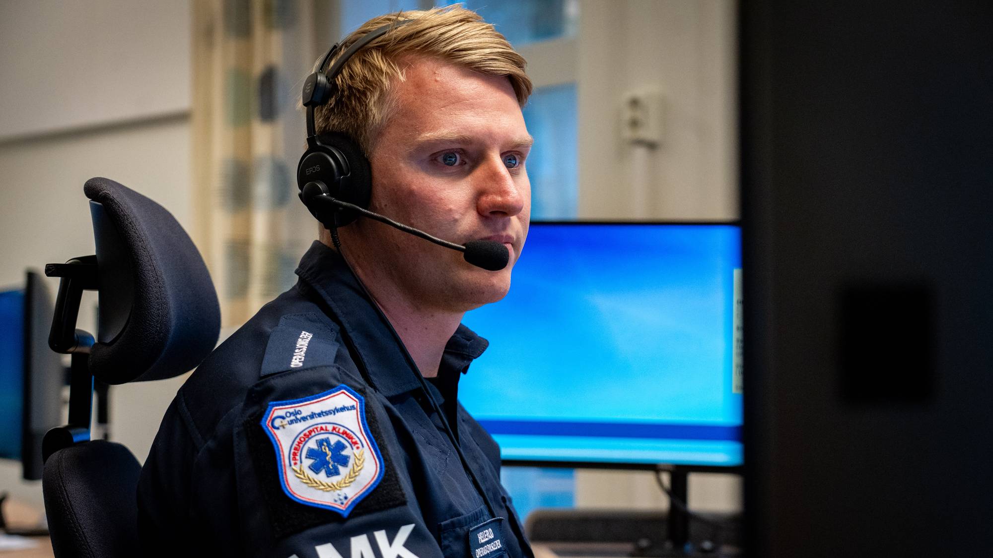 Operasjonsleder Petter Hellerud ved AMK-sentralen i Oslo.