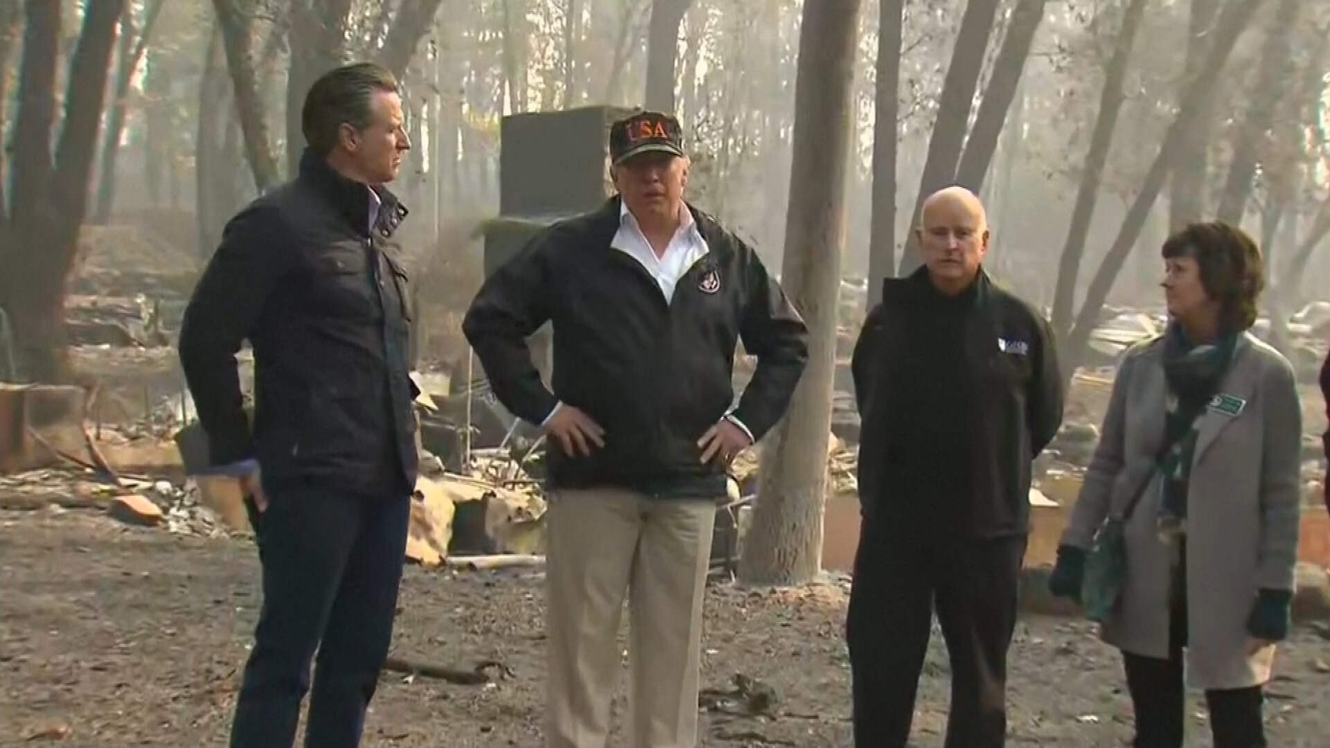 Trump i skogbrannramma California