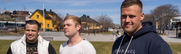 Kristian Teigen Kevin Simensen og Marius Stormo i Vestfossen.