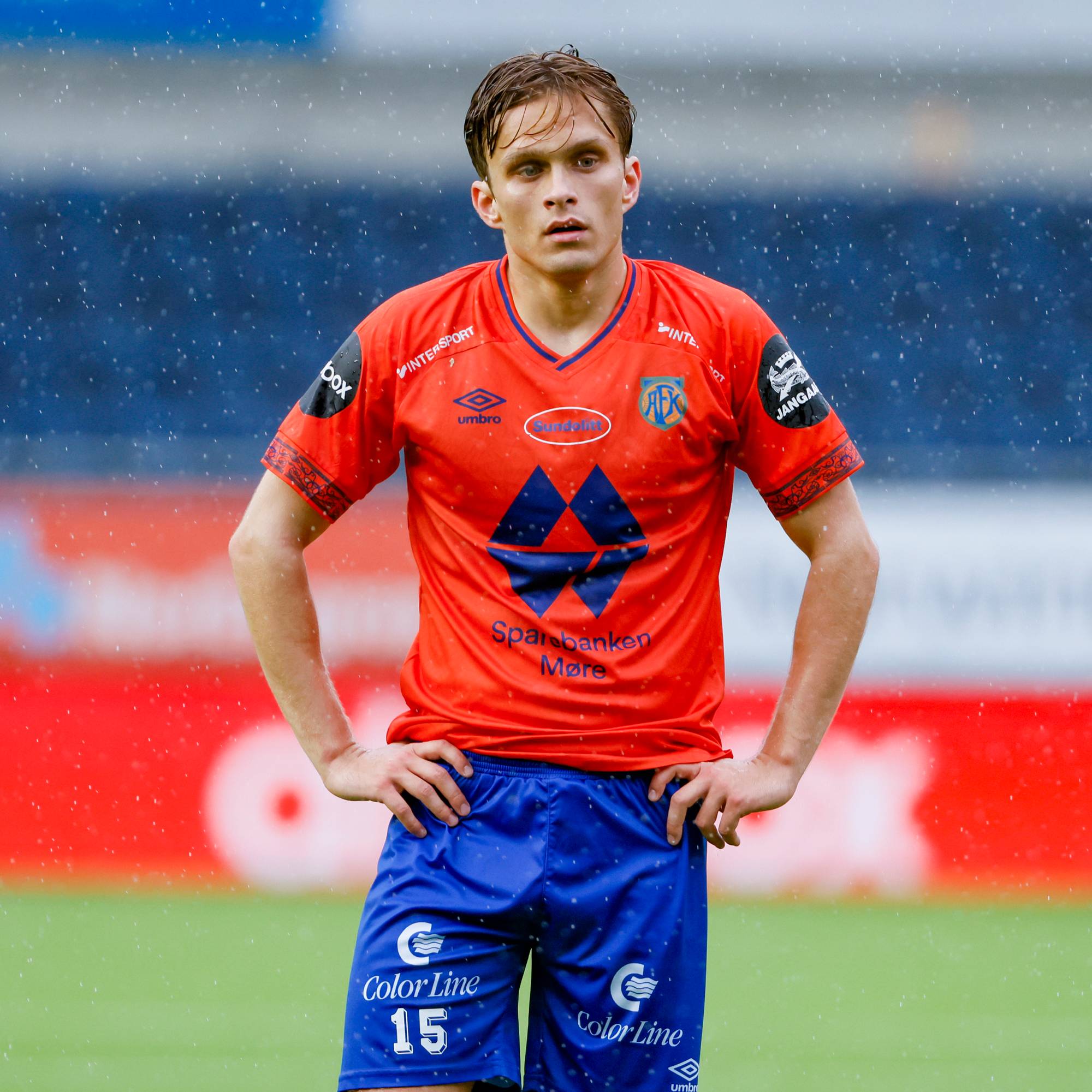 Ålesund 20260802. Aalesunds Endre Osenbroch etter eliteseriekampen i fotball mellom Aalesund og Tromsø på Color Line Stadion. Foto: Frederik Ringnes / NTB