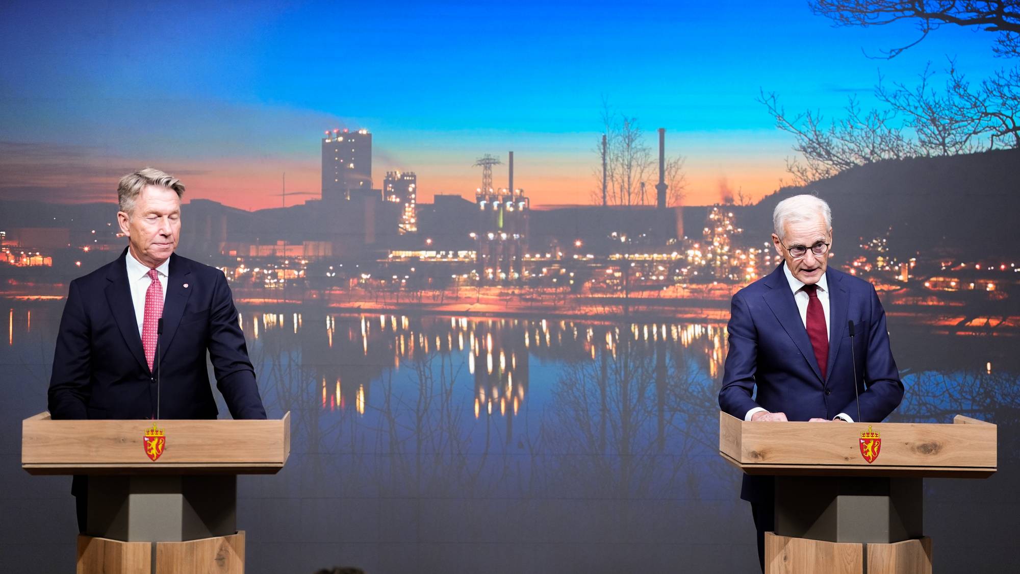 Statsminister Jonas Gahr Støre (Ap) og energiminister Terje Aasland (Ap) 