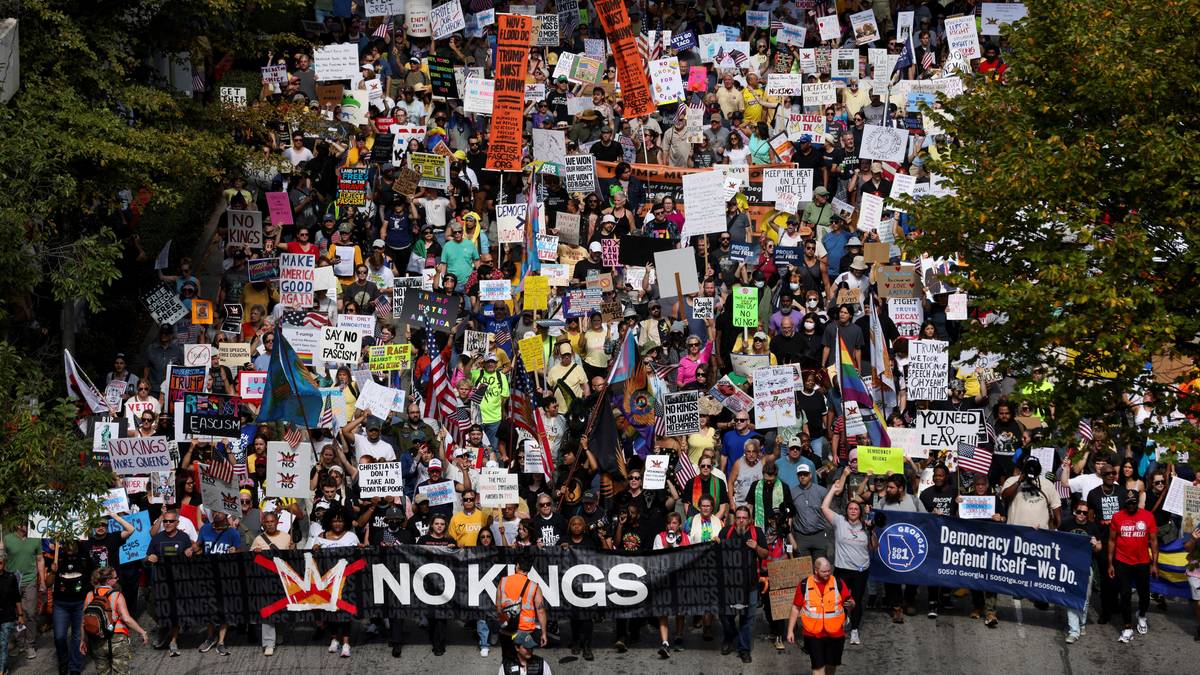 Millioner demonstrerte mot Trump over hele USA
