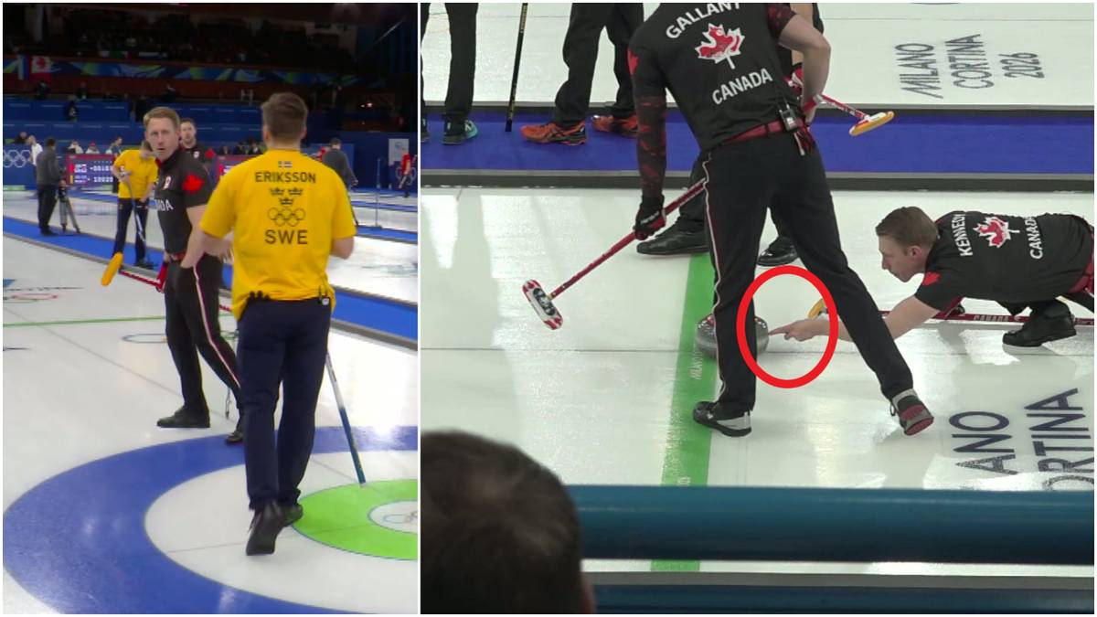 Utbrotet mot svensken går viralt – her er bileta som skapte curlingraseri