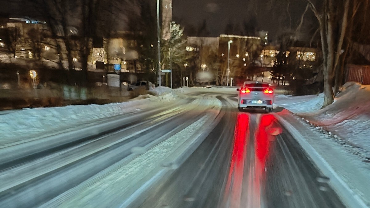 Glatte veier i Trøndelag