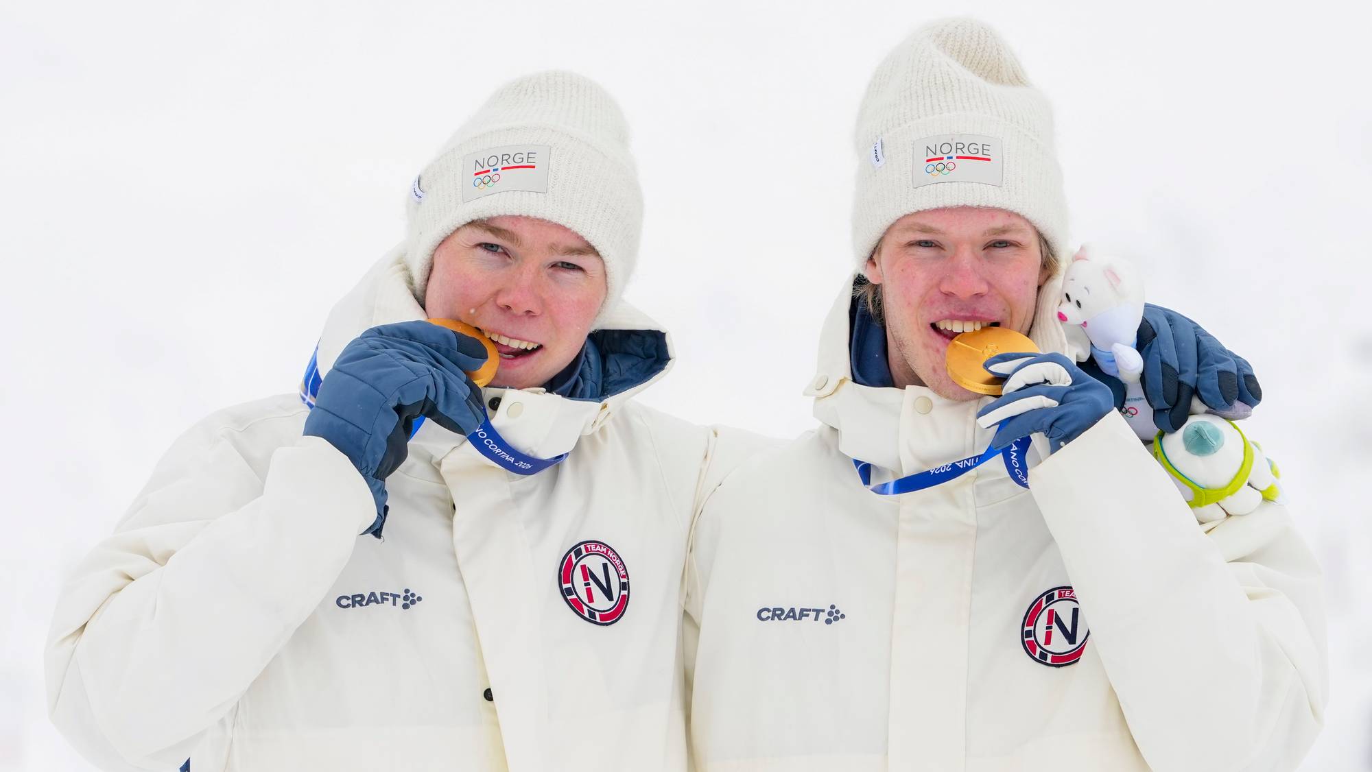 Gullvinnerne Jens Lurås Oftebro og Andreas Skoglund
