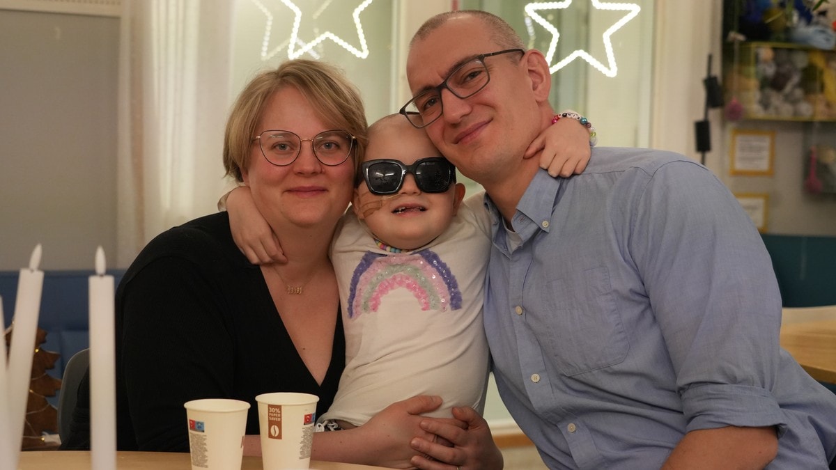 Kine (6) har leukemi – hele familien feirer jul på sykehus