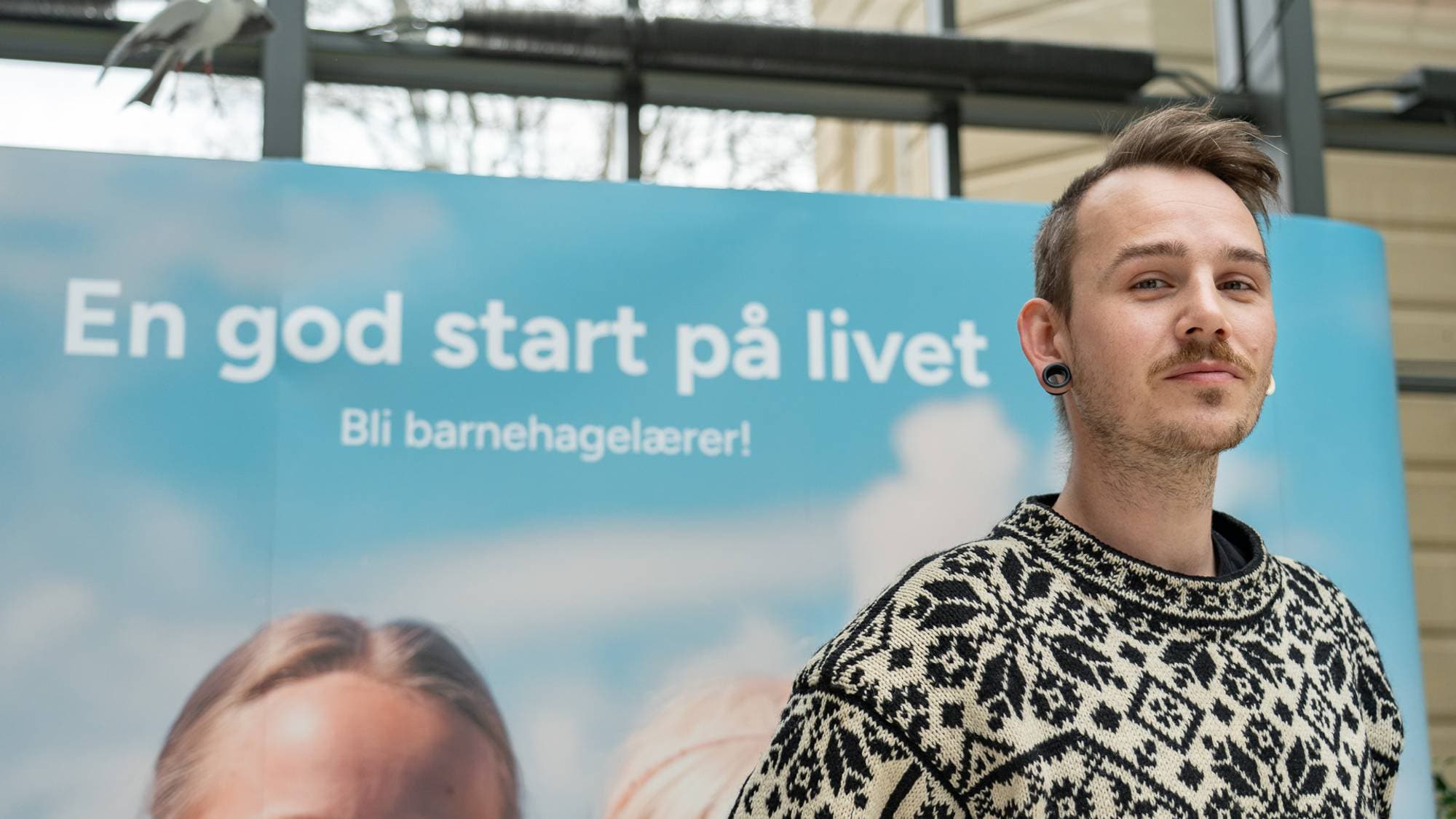 Odd Hugo Bulling, studerer barnehagelærar på DMMH