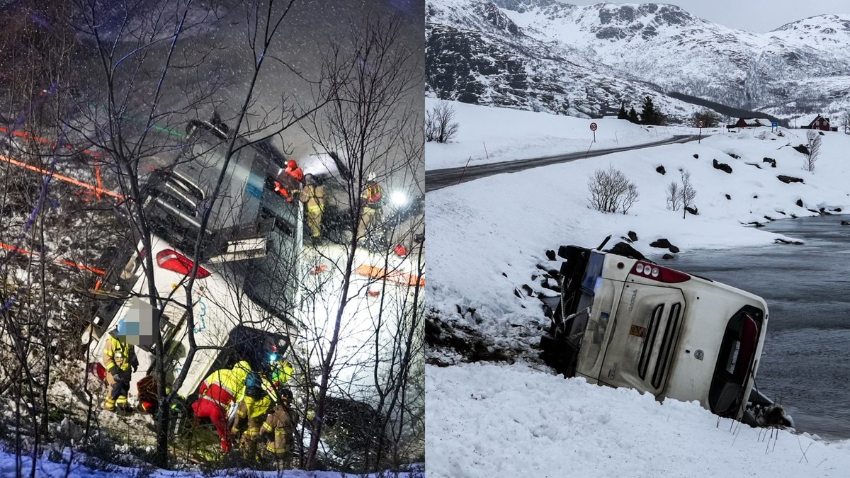 Begge bussene havnet i havet, bare en av sjåførene mistet lappen