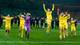 Terje Pedersen / NTB Bodø/Glimt feirer seieren etter mesterligakampen i fotball mellom Inter Milan og Bodø/Glimt på Stadio San Siro.