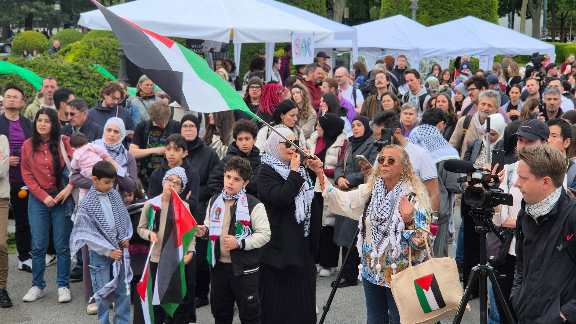 Østerriske palestinere på sangprotest mot ESC