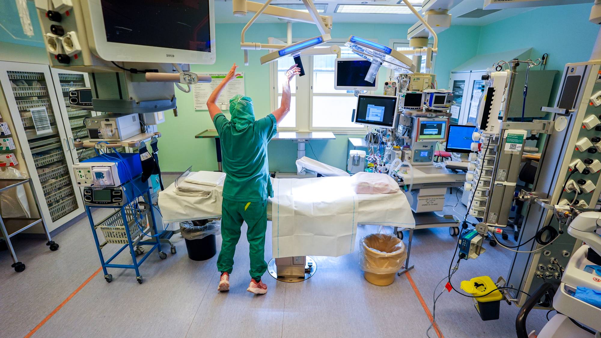 En operasjonssal for hjerte- og lungetransplantasjon på Rikshospitalet i Oslo