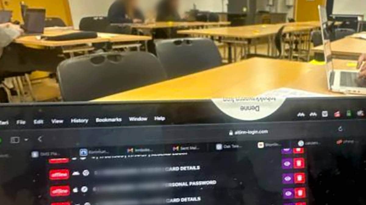 Her svindler han fra klasserommet