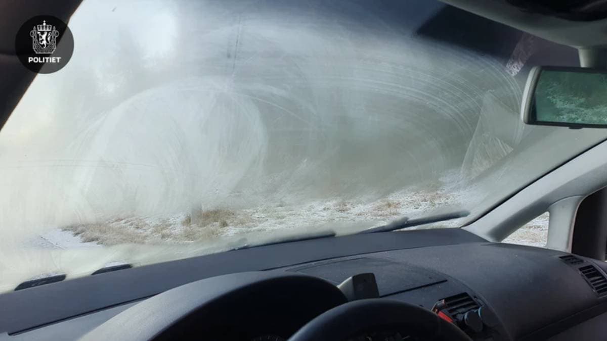 Ble stoppet med denne frontruta – mistet lappen