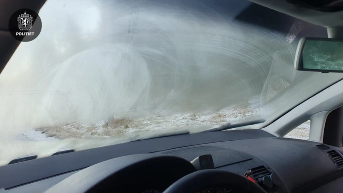 Ble stoppet med denne frontruta – mistet lappen