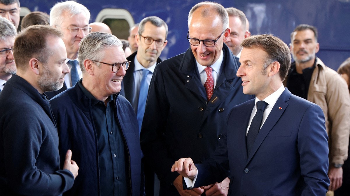 Europeiske ledere møter Zelenskyj for å diskutere våpenhvile