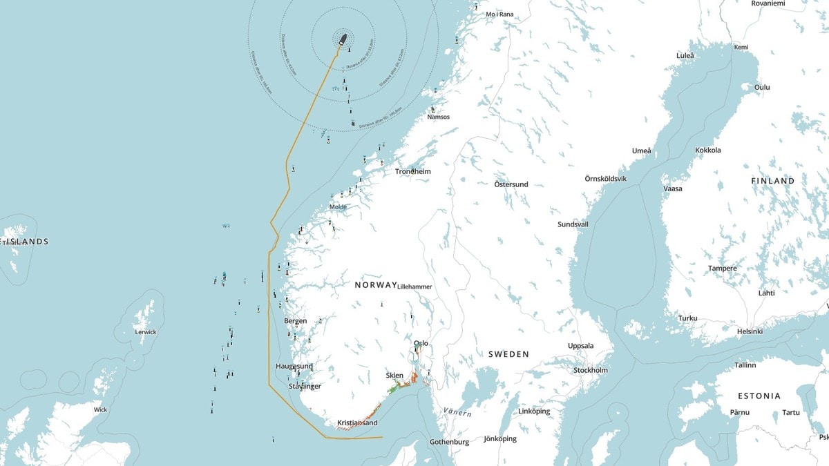 Russisk tankskip skal ha drifta langs gassrøyrleidning til Nyhamna