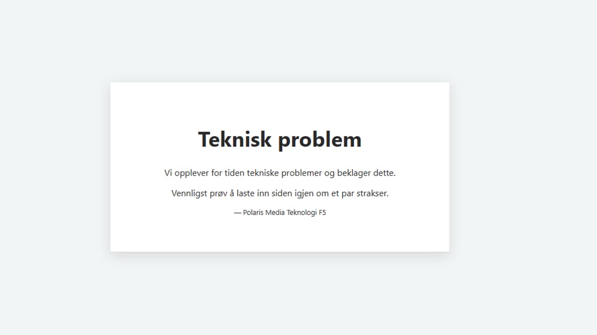 Polaris-aviser hadde tekniske problemer