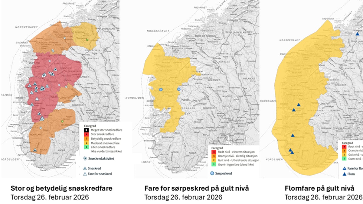 Varsler flom- og skredfare i Agder