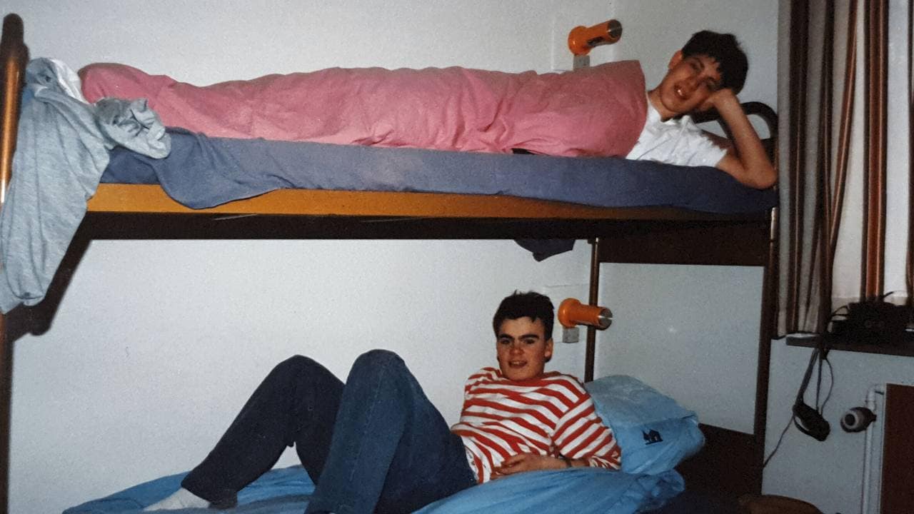 Andre Haaland og Frode Homb på treningsleir i Aarhus, 1991. I 1990 overlevde begge Scandinavian Star-dødsbrannen.