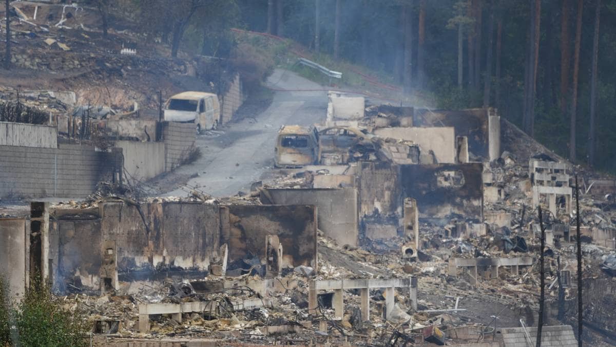 Photo: NRK Incendie majeur à Krokstadelva : plus de 100 habitations détruites