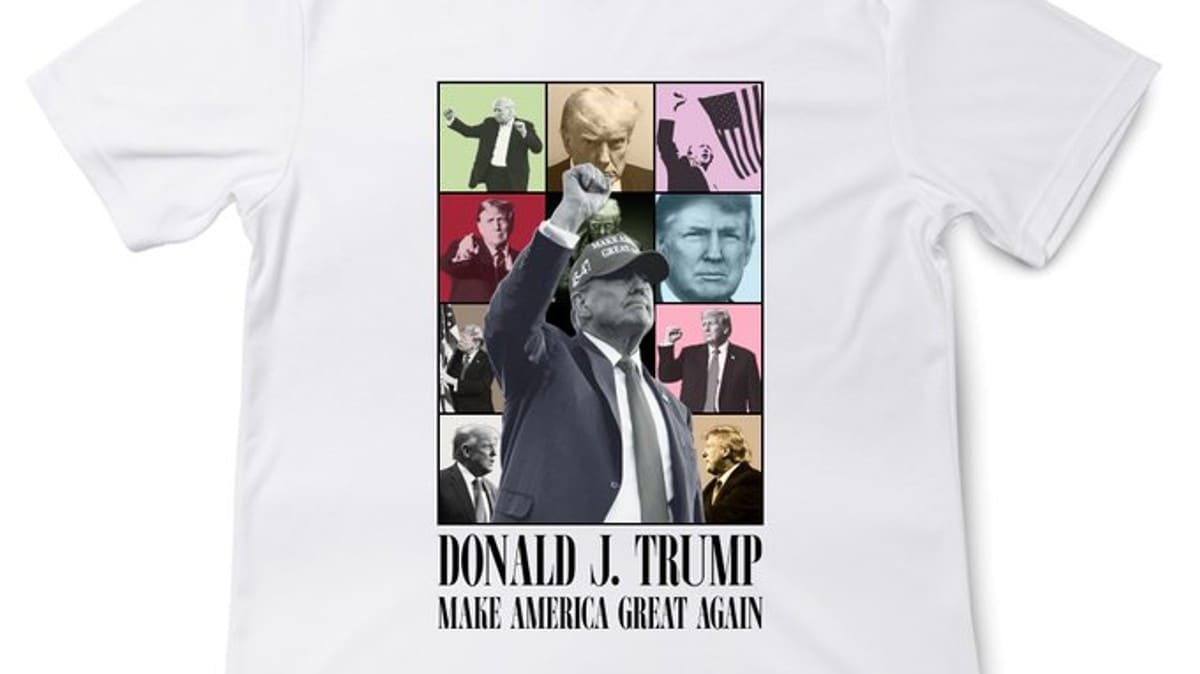 Trump-kampanjen lanserer merch med Swift-liknende motiv