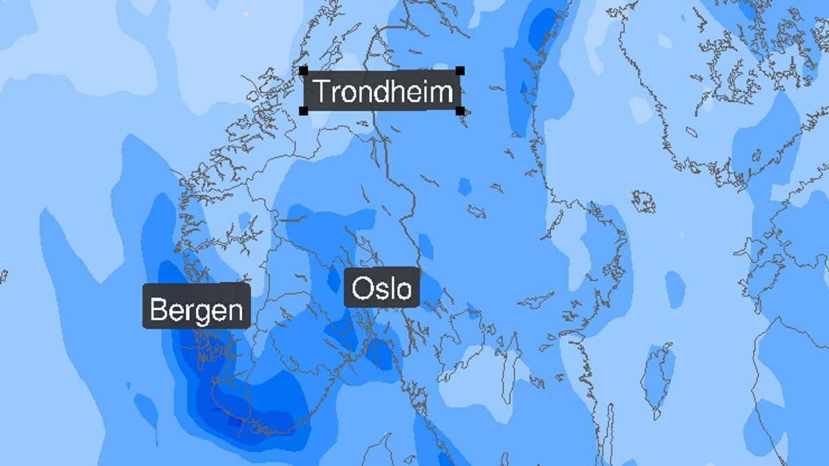 Sør-Norge får opptil 200 mm regn, mens nord nyter sommervær