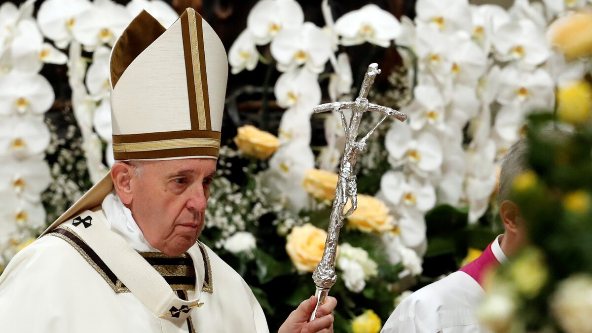 Pave Frans holdt påskemesse 