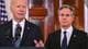 Foto: ROBERTO SCHMIDT / AFP,NTB USAs president Joe Biden taler ved et podium, mens utenriksminister Antony Blinken står ved siden av. Begge er kledd i mørke dresser og slips. Bak dem er en amerikansk flagg. (Bildebeskrivelsen er laget av en KI-tjeneste)