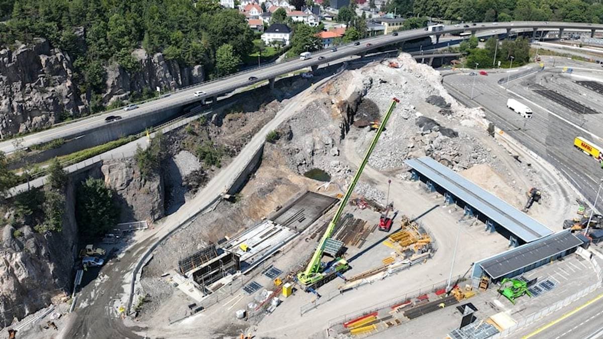 Varsler nattarbeid ved Gartnerløkka i Kristiansand