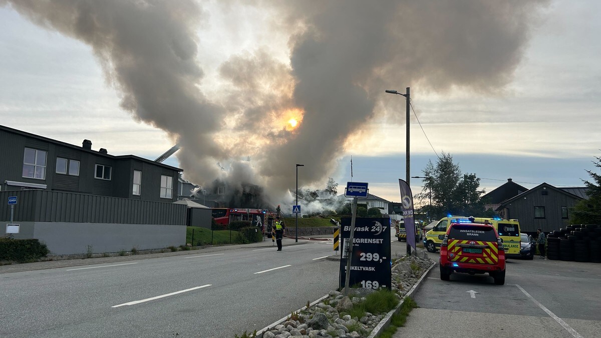 Brann i bolig på Kvernaland