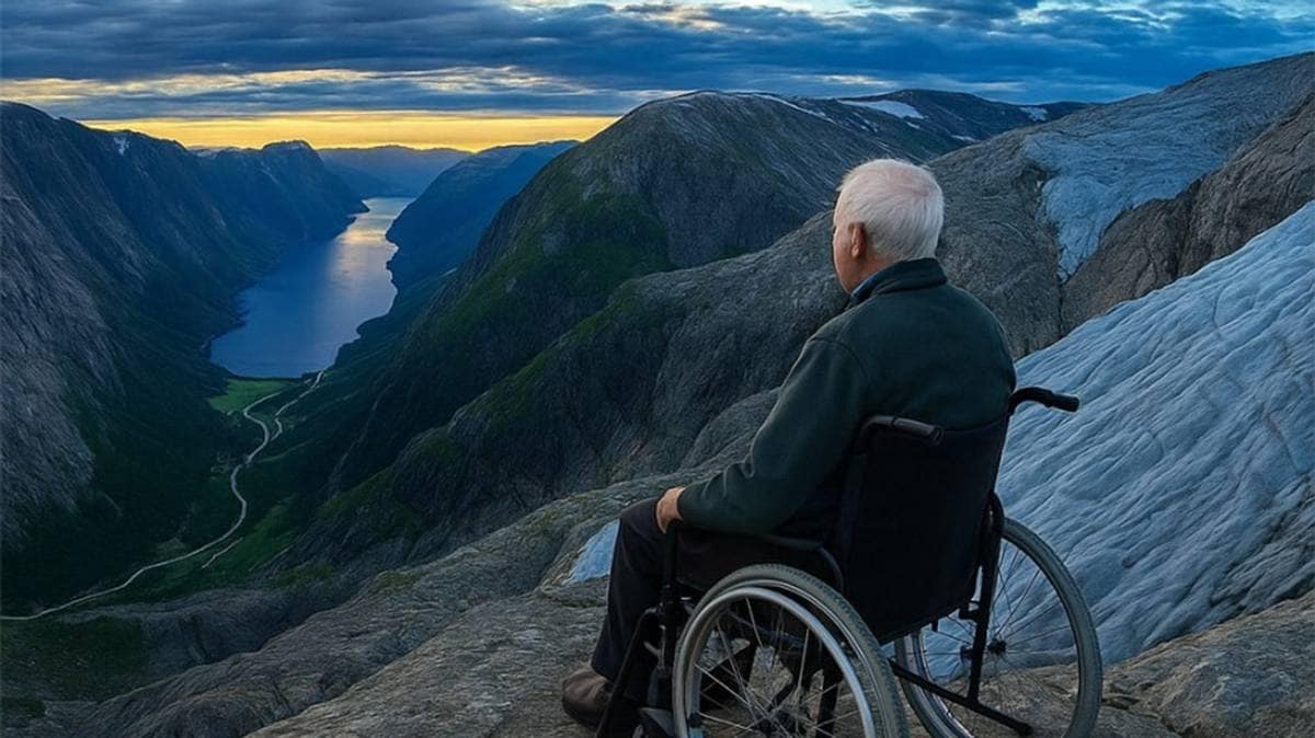 Bilde av rullestolbrukar skaper bråk