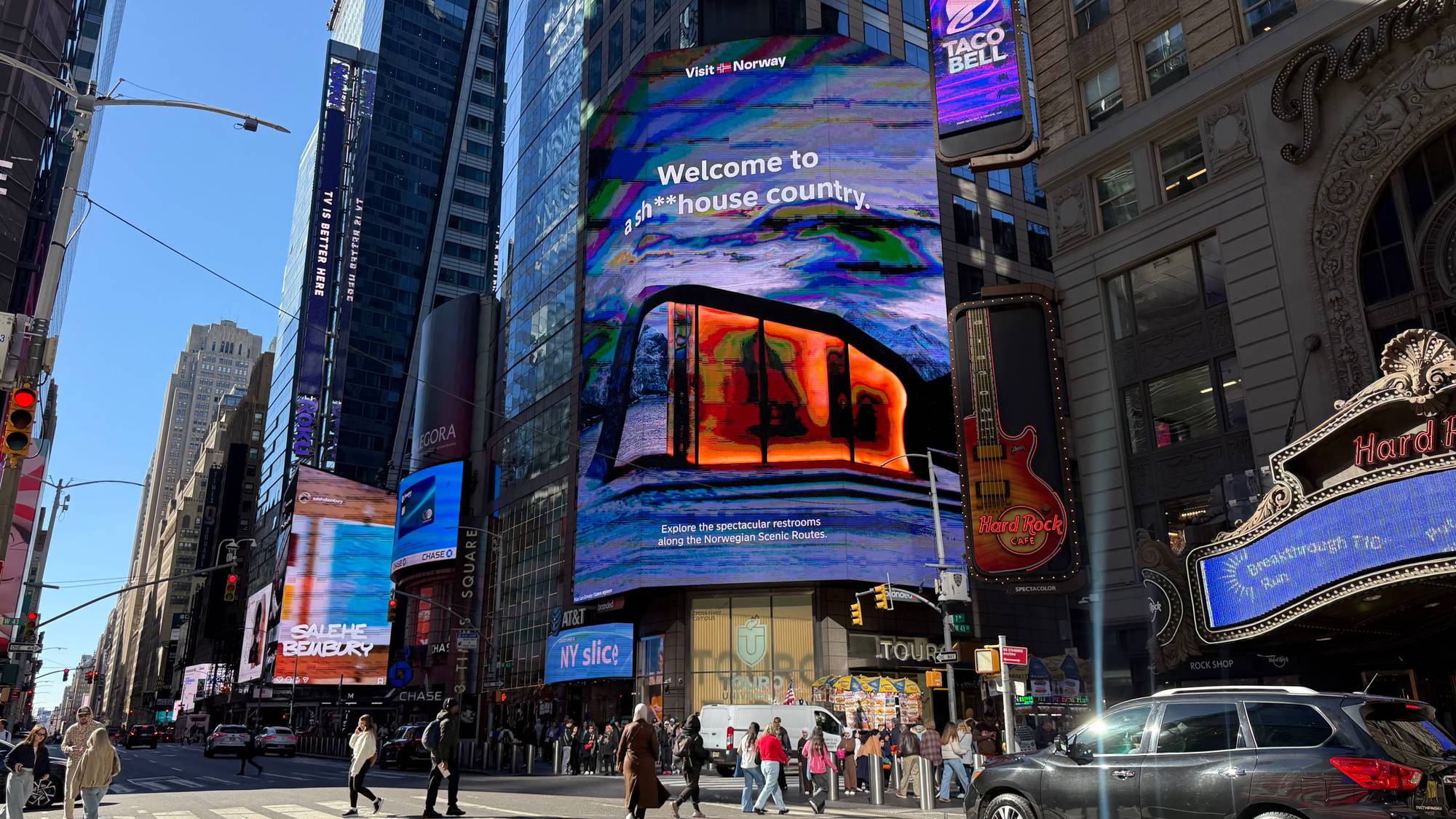 En reklamebillboard på times square 