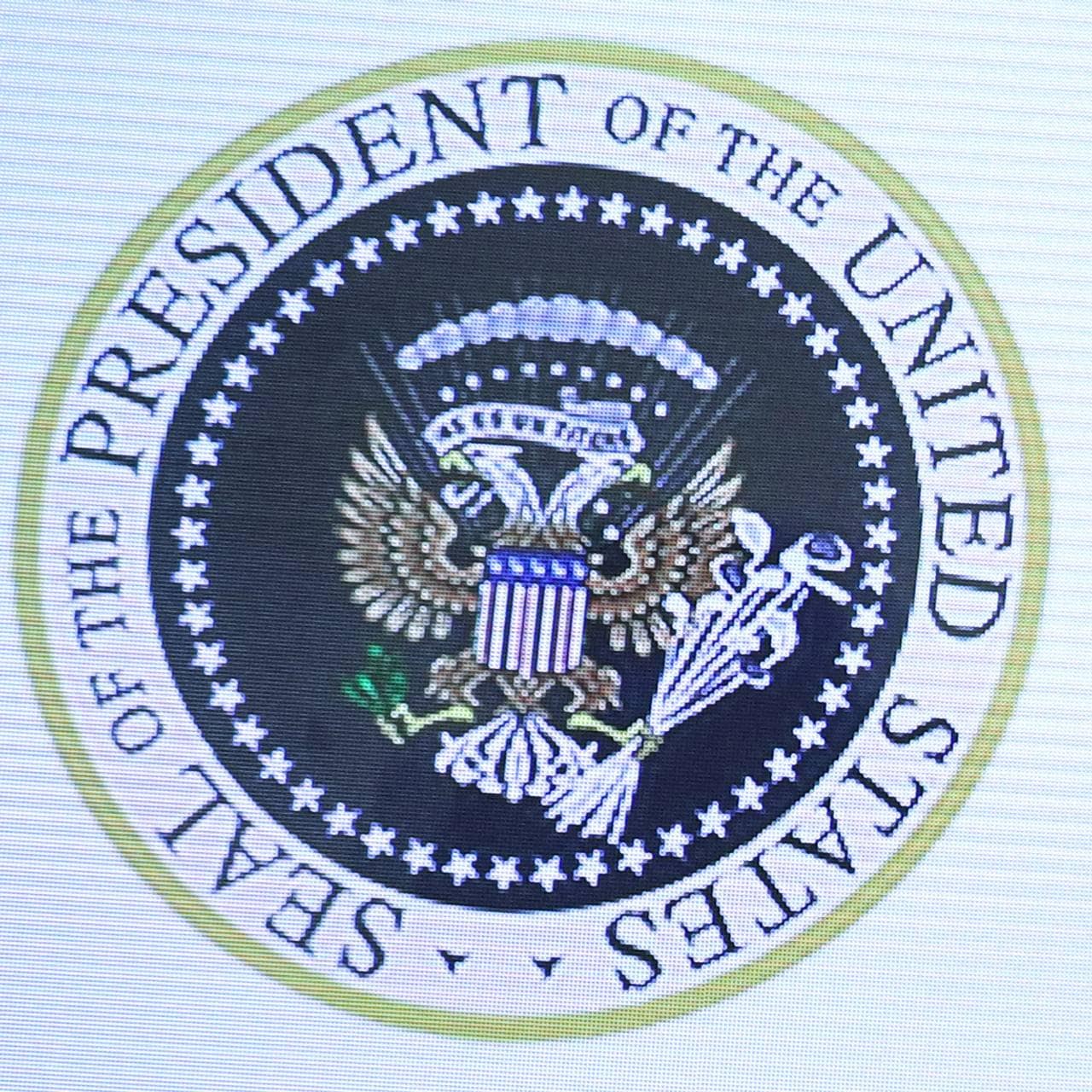 President Trump og et falsk presidentsegl