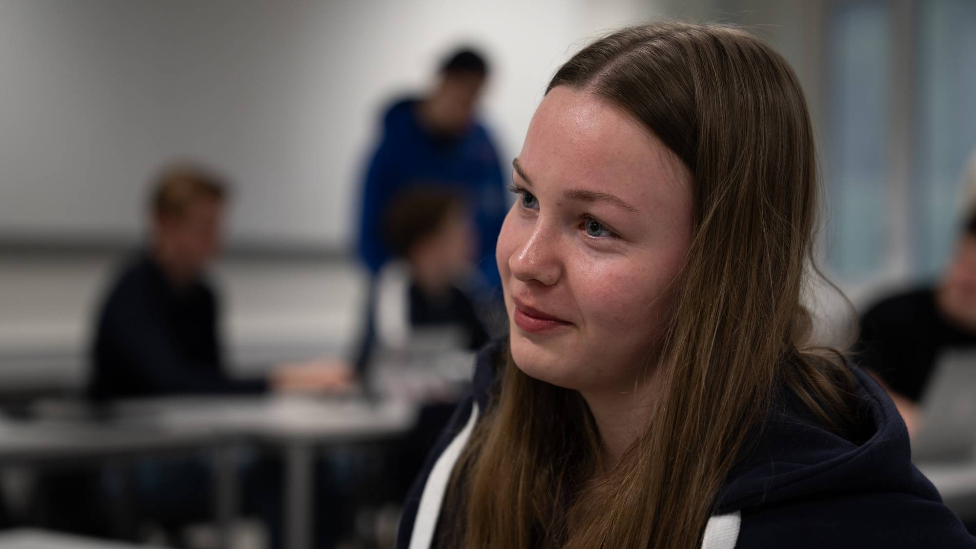 Elida Walderhaug ved Spjelkavik videregående skole.